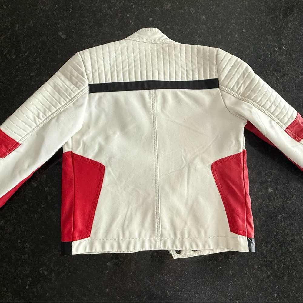 Kids Faux Leather Motorcycle Jacket - Picture 7 of 7